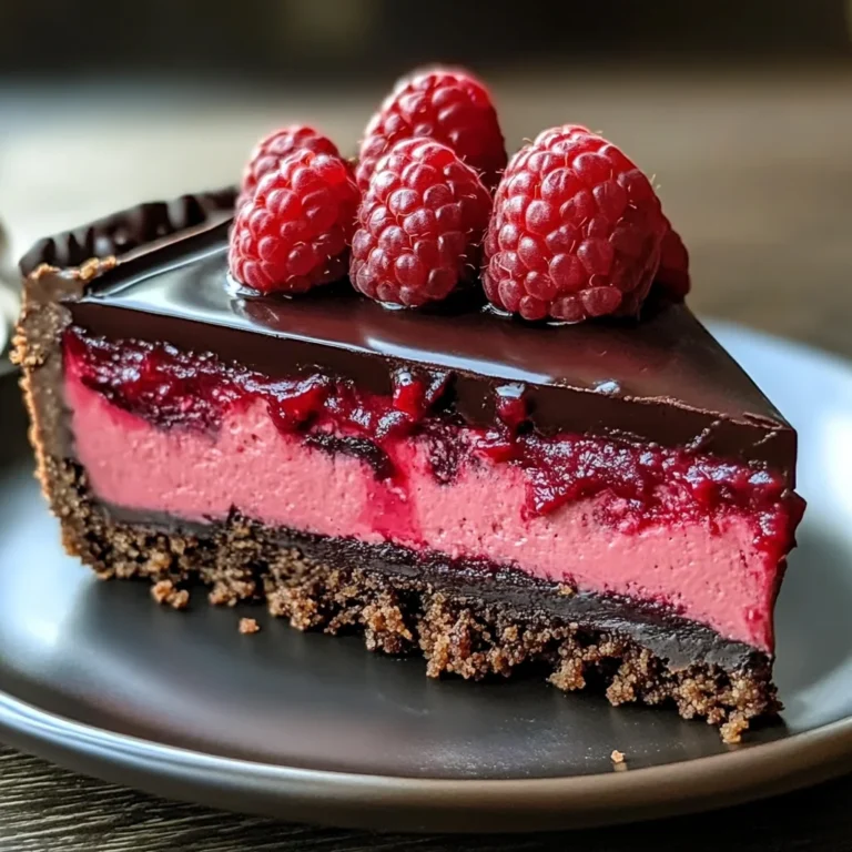 Indulge in Decadent Dark Chocolate Raspberry Cheesecake