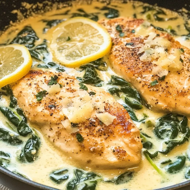 Lemon Parmesan Spinach Chicken