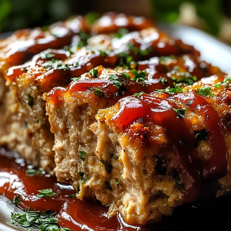 Melt-in-Your-Mouth Garlic Parmesan Chicken Meatloaf