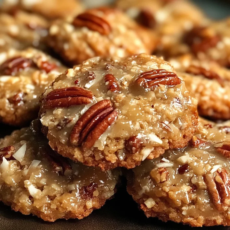No-Bake Coconut Pecan Praline Cookies