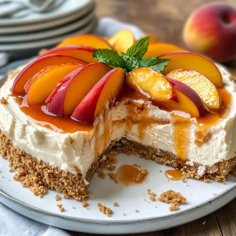 Peach Cheesecake Summer Dessert
