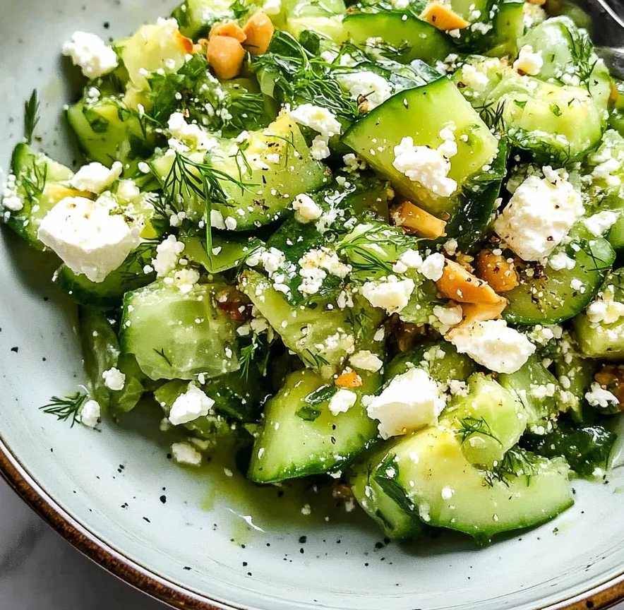 Smashed Cucumber Salad - With Feta and Dill