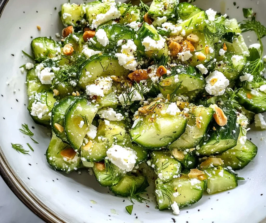 Smashed Cucumber Salad - With Feta and Dill