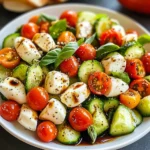 Tomato Cucumber Mozzarella Salad