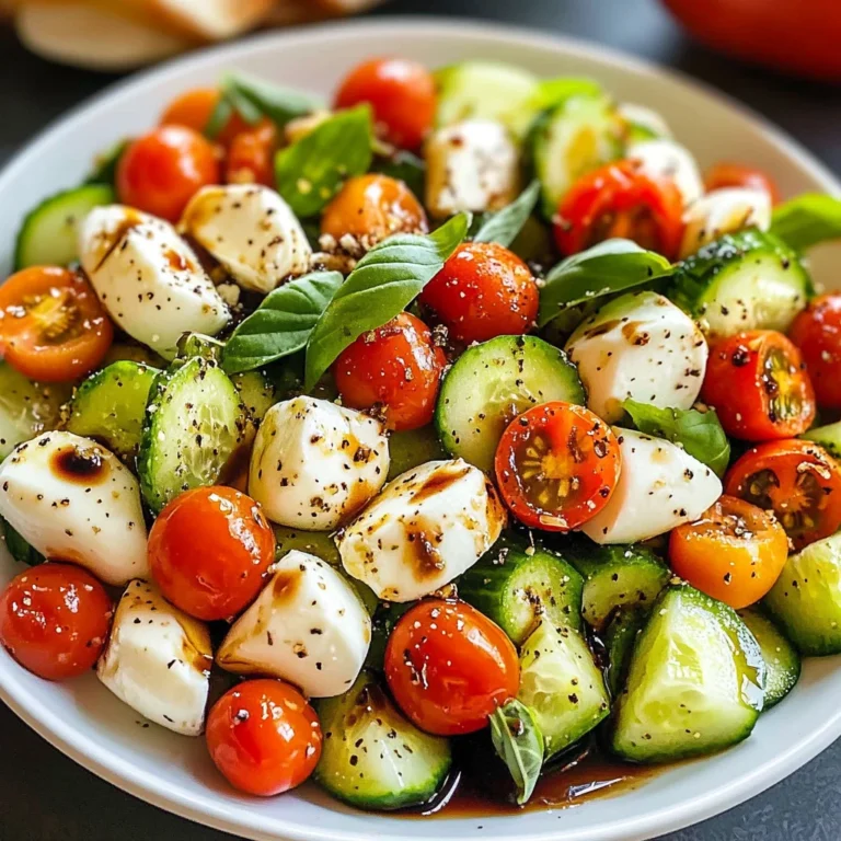 Tomato Cucumber Mozzarella Salad