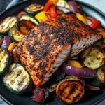 Blackened Salmon with Charred Vegetables