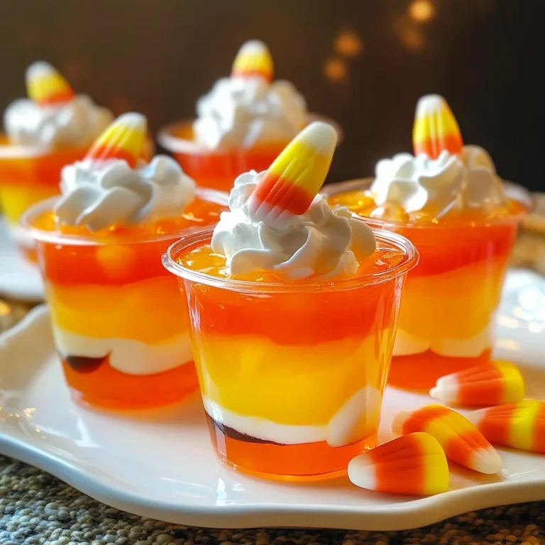 Candy Corn Jello Cups