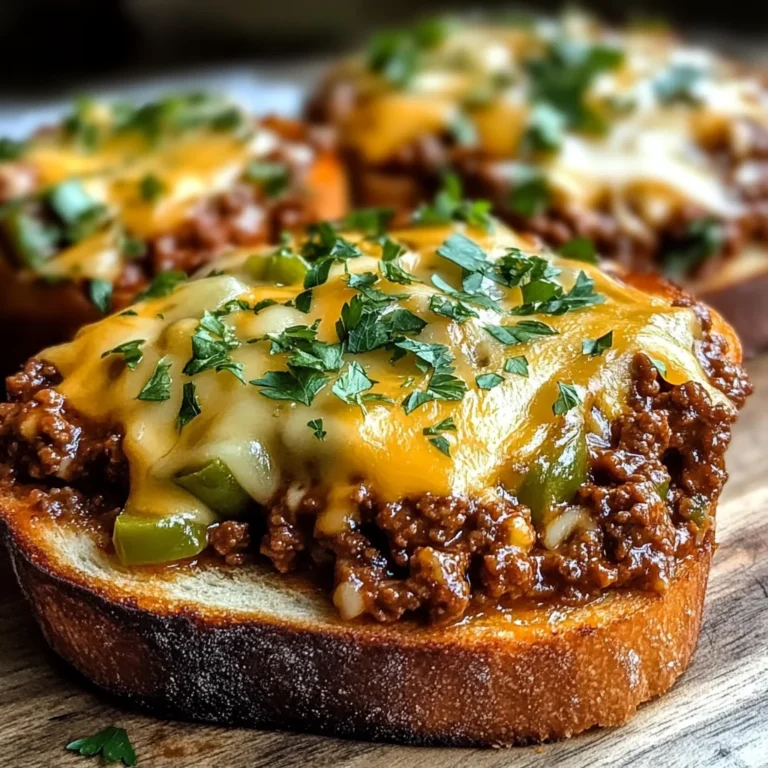 Cheesy Sloppy Joe Toast
