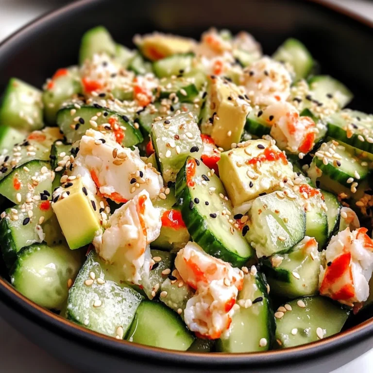 Easy California Roll Cucumber Salad