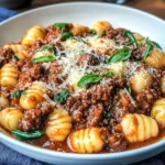 Easy Gnocchi Bolognese