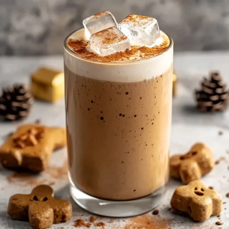 Festive Gingerbread Iced Mocha