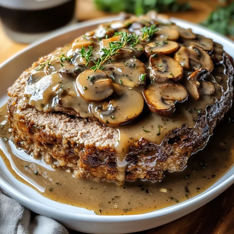 Meatloaf with Mushroom Gravy