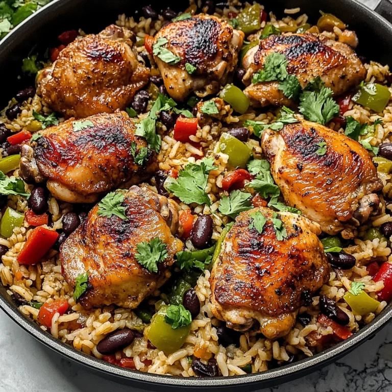 One-Pan Chicken with Rice and Beans for Cozy Family Nights