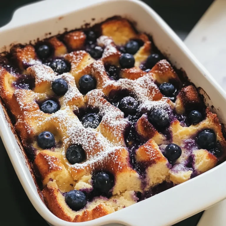 Overnight Blueberry French Toast Casserole