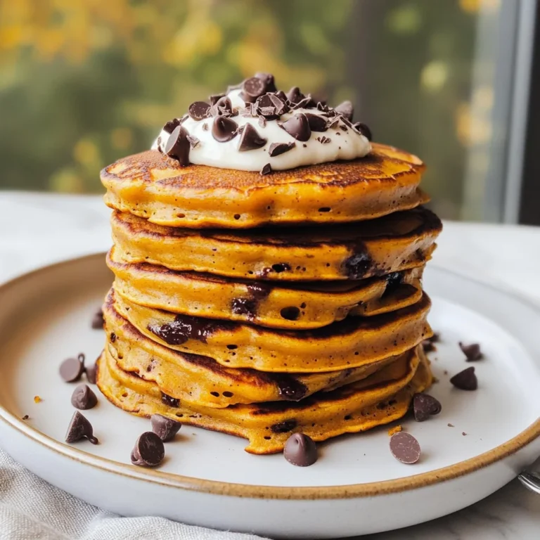 Pumpkin Chocolate Chip Pancakes