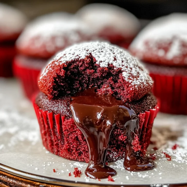 Red Velvet Molten Lava Cupcakes Recipe