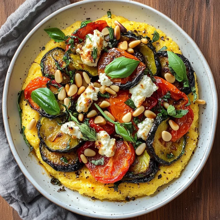 Roasted Ratatouille with Creamy Goat Cheese Polenta