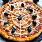 Spiderweb Halloween Pizza