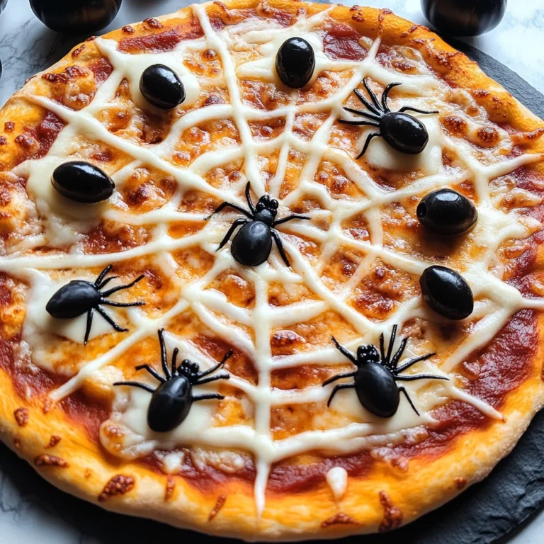 Spiderweb Halloween Pizza