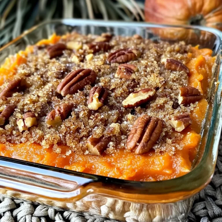 Sweet Potato Casserole with Pecan Topping