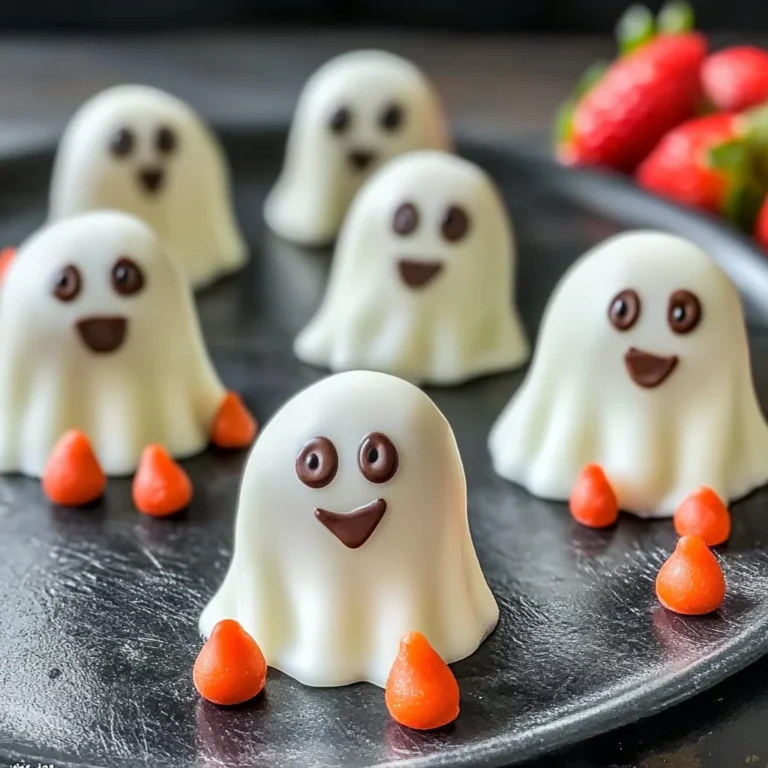 White Chocolate Strawberry Ghosts