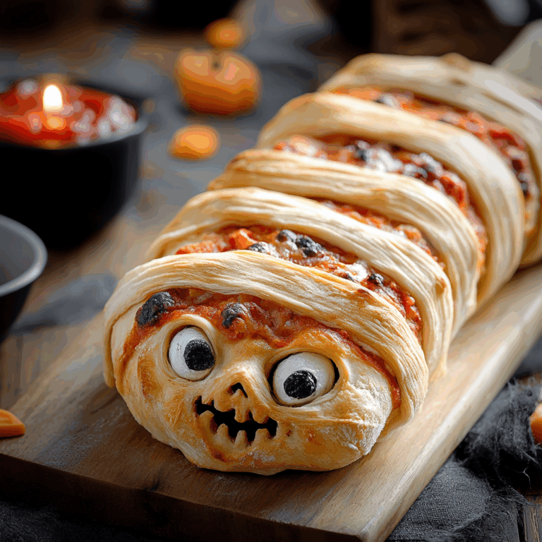 Halloween Mummy Stromboli Dinner