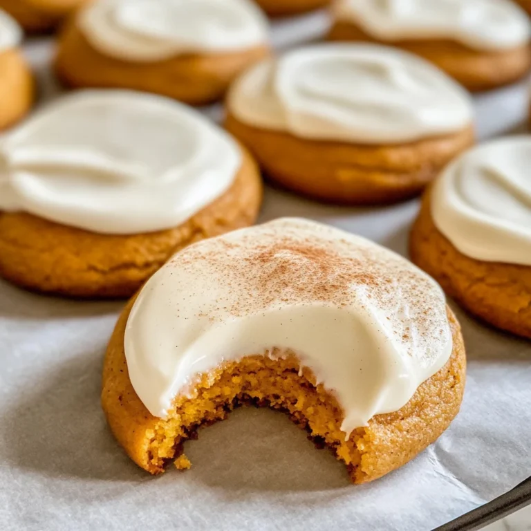 Pumpkin Cookies with Cream Cheese Frosting