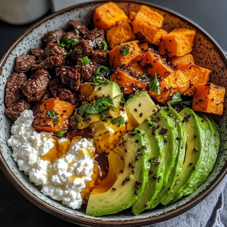 Sweet Potato, Beef & Avocado Protein Bowl